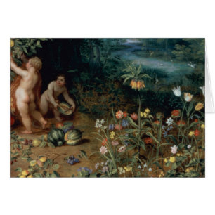 Cartão Alegoria da abundância, detalhe