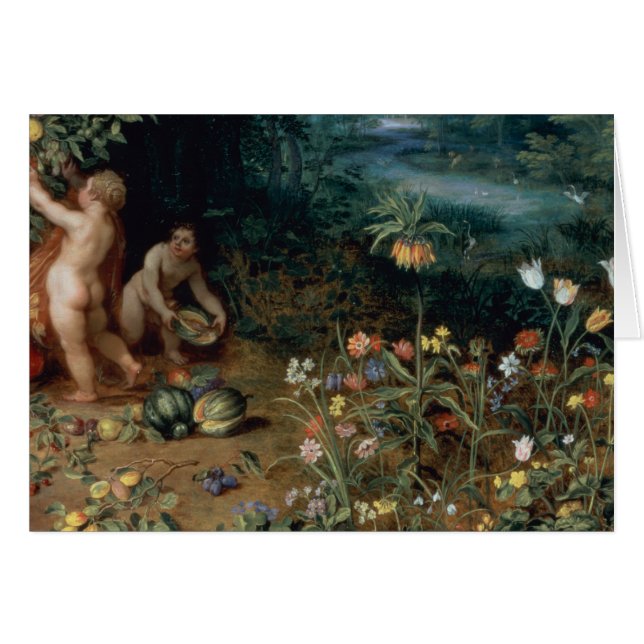 Cartão Alegoria da abundância, detalhe (Frente Horizontal)