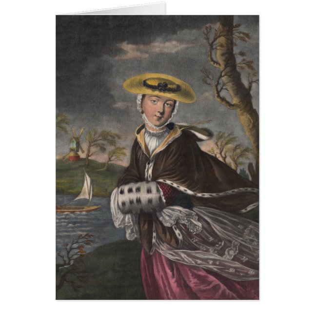 Cartão Alegoria de março - mulher bonita (Frente)