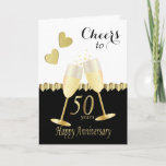 Cartão Alegra-nos ao nosso 50º aniversário de Ouros | DIY<br><div class="desc">Anima-se a 50 anos de Carteira de Aniversário. 100% personalizável. Pronto para Preencher a(s) caixa(s) ou Clique no botão PERSONALIZAR para adicionar, mover, excluir, redimensionar ou alterar qualquer fonte ou gráfico. Feito com vetor de alta resolução e/ou gráficos digitais para um impressão profissional. NOTA: (ISTO É UM IMPRESSÃO. Todos os...</div>