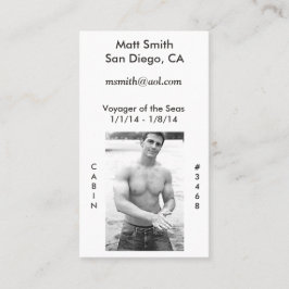 Cartão alegre do cruzeiro (com parte traseira)