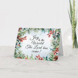Cartão Alegria ao mundo O Senhor chegou, Natal