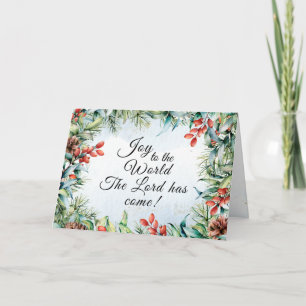 Cartão Alegria ao mundo O Senhor chegou, Natal