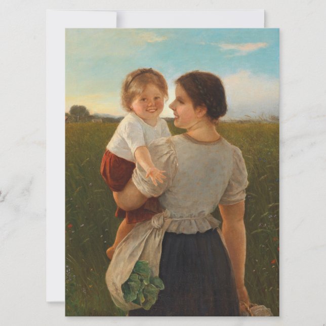 Cartão Alegria da Mãe (Mãe e Filha Adoráveis) (Frente)