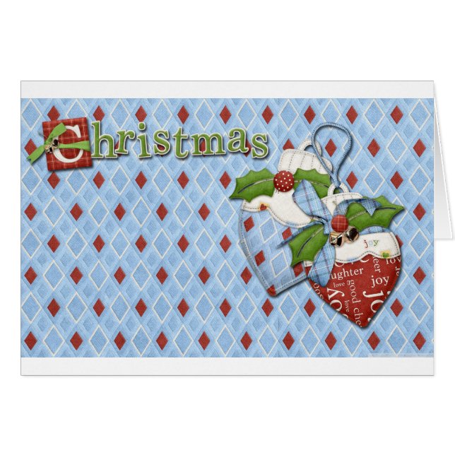 Cartão Alegria de Natal (Frente Horizontal)