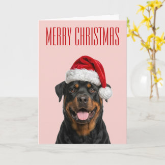 Cartão Alegria de Natal do Rottweiler