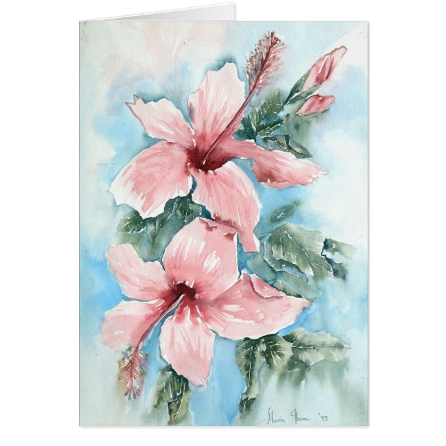 Cartão Alegria do hibiscus (Frente)