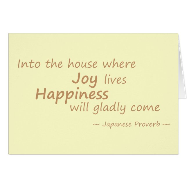 Cartão Alegria, felicidade amarela (Frente Horizontal)