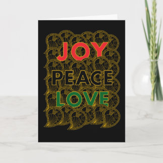 Cartão Alegria Paz Amor - Cores e Mensagem Personalizadas