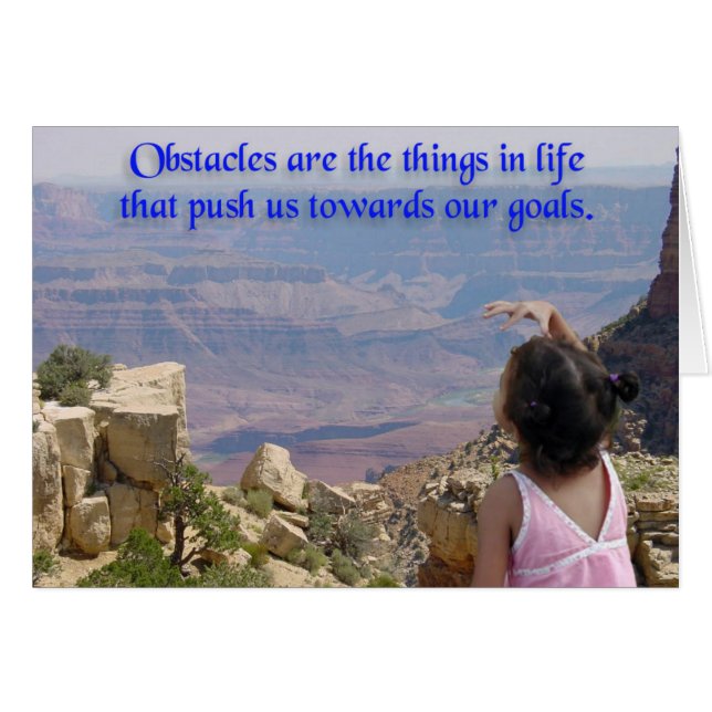 Cartão Além de nossos obstáculos (Frente Horizontal)