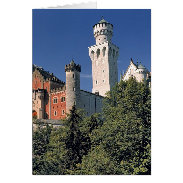 Cartão Alemanha, Baviera, Castelo de Neuschwanstein. (Frente)