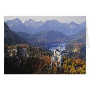 Cartão Alemanha, Baviera, Castelo de Neuschwanstein. Rei