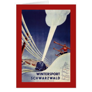 Cartão Alemanha - Esqui na Floresta Negra