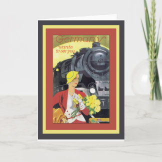 Cartão Alemanha quer te ver Vintage