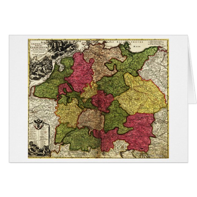 Cartão AlemanhaMapaPanorâmicoAlemanha (Frente Horizontal)