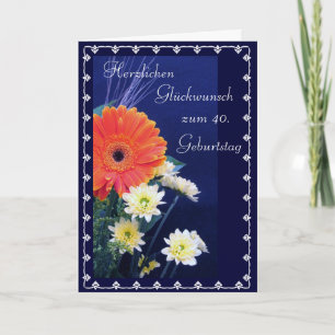Cartão Alemão: 40th feliz/50th… aniversário