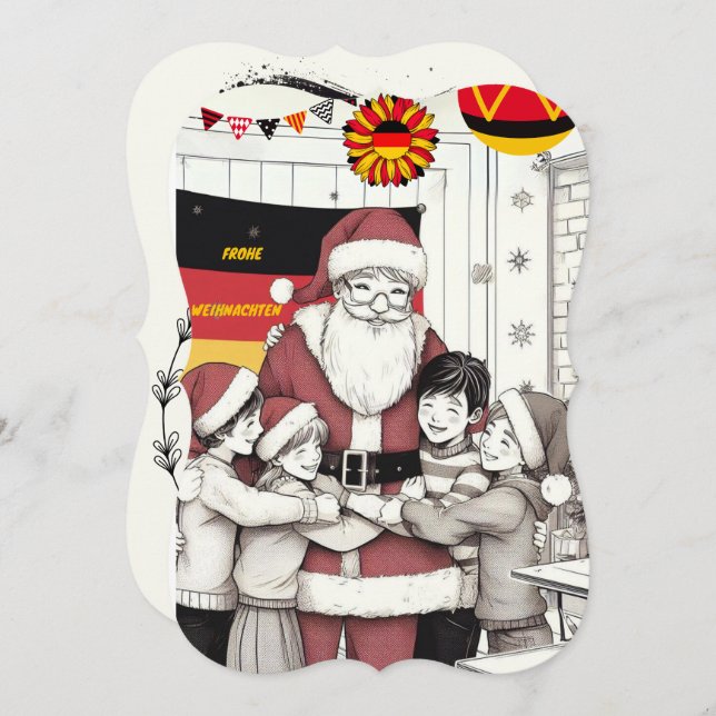 cartão alemão: Classmates Christmas (Frente/Verso)