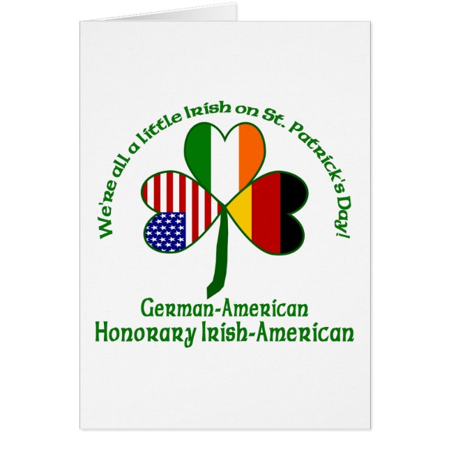 Cartão Alemão Honorário Irlandês (Frente)