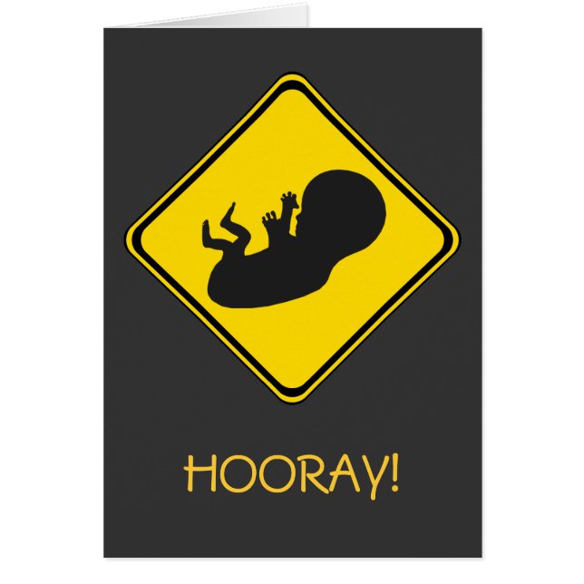 Cartão Alerta: Bebê à frente! (Frente)