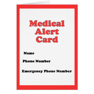 Cartão alerta médico