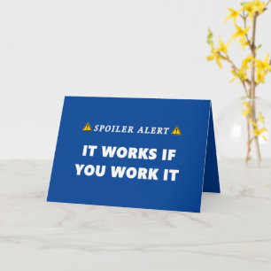 Cartão Alerta Spoiler Que Funciona Engraçado Sobriedade A