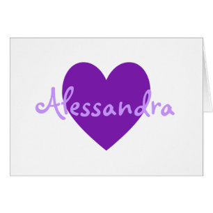 Cartão Alessandra no roxo