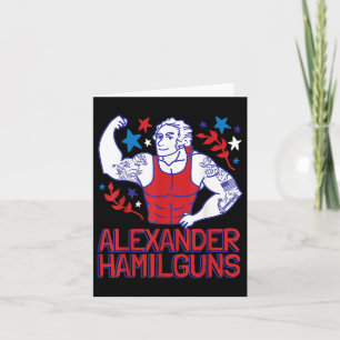 Cartão Alexander Hamilgun Hamilton 4 De Julho Gym Instr