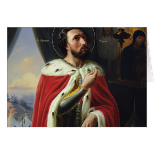 Cartão Alexander Nevsky, duque de Novgorod