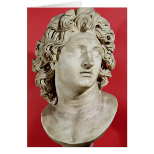 Cartão Alexander o grande rei de Macedónia