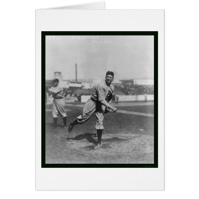 Cartão Alexander Phillies Baseball em 1915 (Frente)