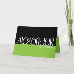 Cartão Alexander White Birthday Card