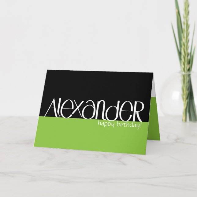 Cartão Alexander White Birthday Card (Frente)