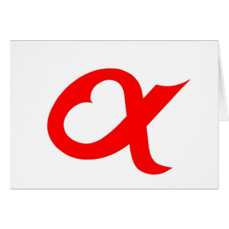 Cartão Alfa vermelha