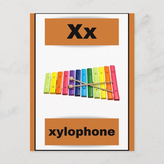 cartão alfabético (com imagem real) (Frente)