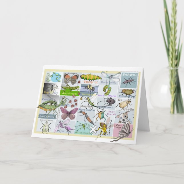 Cartão Alfabeto Inseto (Frente)