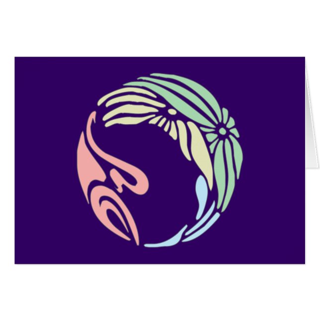 Cartão Alfaia art nouveau espécie Nouveau (Frente Horizontal)