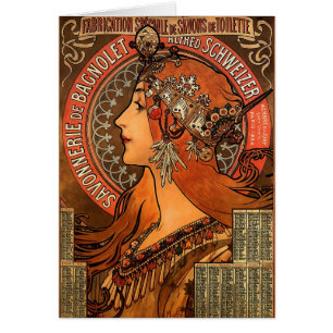 Cartão Alfons Mucha 4