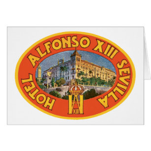Cartão Alfonso XIII Hotel Sevilla