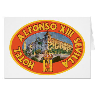 Cartão Alfonso XIII Hotel Sevilla