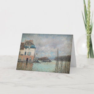 Cartão Alfred Sisley - Inundação em Port-Marly