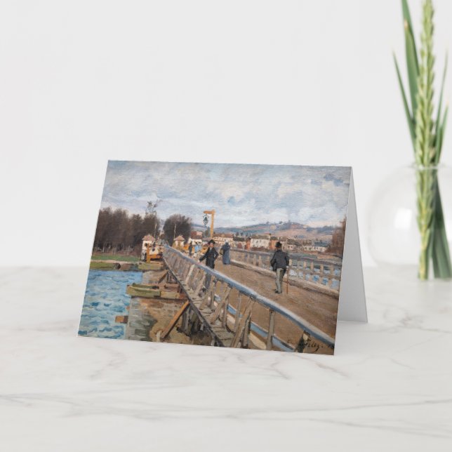 Cartão Alfred Sisley - Passarela em Argenteuil (Frente)