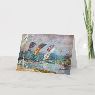 Cartão Alfred Sisley - Regata em Molesey
