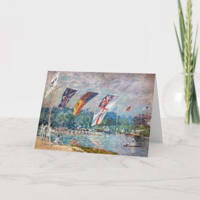 Cartão Alfred Sisley - Regatta em Molesey (Frente)