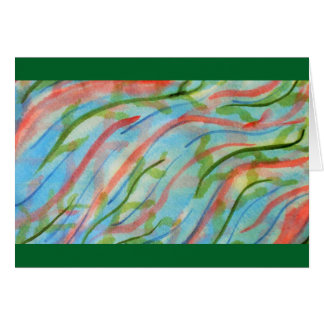Cartão Alga abstrata da aguarela