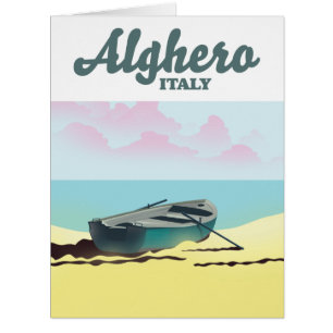 Cartão Alghero Itália viagens vintage