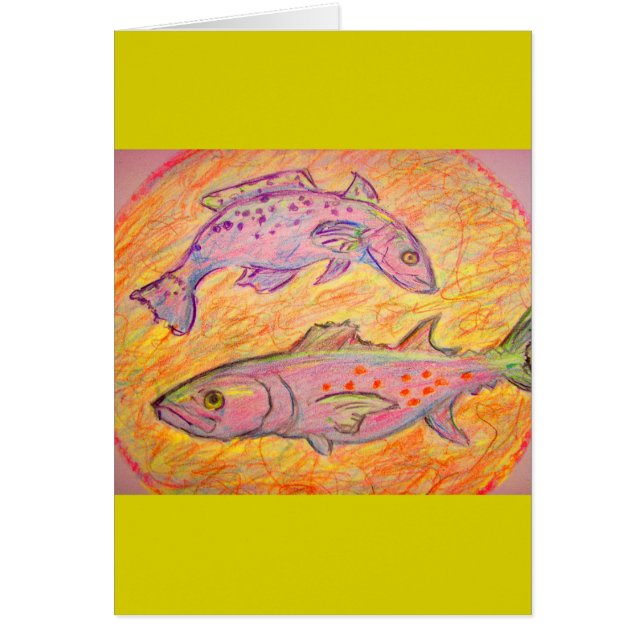 Cartão algo design de peixe (Frente)
