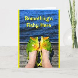 Cartão Algo é peixe aqui que você nunca parece envelhecer