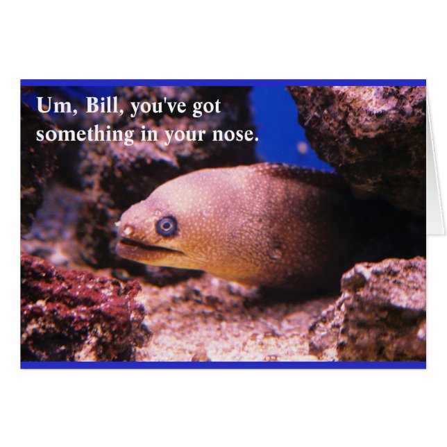 Cartão Algo em seu nariz (Frente Horizontal)