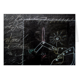 Cartão Algo estranho nesta placa Canvas 1 preta