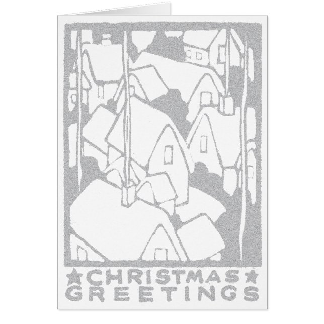 Cartão Algodão Com Capas De Neve Vintage (Frente)